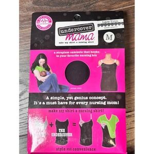Undercover Mama Black Lace Trim Nursing Camisole Size M New